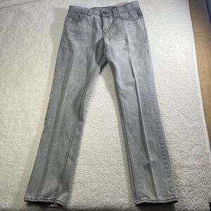 Levis Jeans Mens 32 Gray Denim Pants 511‎ Skinny Fit Distressed Faded 32x32